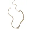 Lyxig söt fjäril kedja choker halsband ins trendig guld silver färg legering metall justerbar för kvinnor smycken