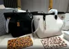 2022 designer Leopard MM PM Tote Leather Handbag Womens Pouch Wallet Composite Beach Bags Shopping Clutch Wild Heart capsule Canvas Bag