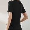 Koreanische Mode Frauen Blusen Gestrickte Bluse Shirt Frau Feste Pailletten Tops Plus Größe Blusas Mujer De Moda OL 210531