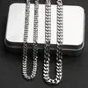 Long Necklaces Men's Hip Hop Chain Necklace Jewelry on the Neck Stainless Steel Cuban Link Chains Necklaces Large Gifts for Male Q0809