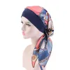 1pc Zachte Bandana Hoofddeksels Zijde Moslim Tulband Piraat Hoed Elastische Band Vrouwen Chemo Sjaals3110257