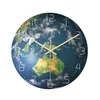 Wall Clocks Luminous Oceania Area Shape Clock Battery Powered Hanging Glow In The Dark For School Office Kitchen Size