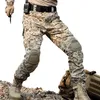 Vêtements tactiques de camouflage Pantalon militaire avec genouillères Hommes Pantalon cargo tactique Soldat Pantalon de l'armée américaine Paintball Airsoft 201221