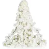 Декоративные цветы венки 2 шт. искусственная вишневая лоза белый лепесток навсегда растения гирлянда для украшения дома свадьба Pa287j