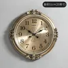Zegarki ścienne Europejskie luksusowe kreatywne zegar Gold Home salon American Antique Watch duża nowość na W6C