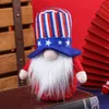 American Independence Day Party Topper Doll Dwarf Decoration Ornaments Gnome Plush Figurine Heminredning Tillbehör