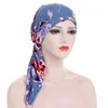 Hijabs à motifs musulmans couvre-chef casquette Floral Camouflage Turbantes élastique extensible Turban tête Wrap chapeau Bandanas bulle musulman