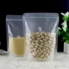 Plastic Stand Up Pouch Bag With Zipper For Food Packaging Matte Frosted Opaque Clear Doypack Resealable Zip Food Grade