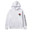 Harajuku Hoodie Men Fashion Red Rose Flower Sweatshirt Autumn Winter Streetwear Men Women Casual Oversized Pullover Clothing H0910