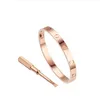 Loves Designer armbanden Luxe sieraden Vrouwen Armband Klassiek 5.0 Schroef Titanium Staal Legering Verguld Ambachtelijk Goud/Zilver/Rose Vervaagt nooit Niet Allergisch Armband