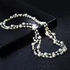 Chaînes Haute Qualité Femmes Pendentifs longs Collier de perles en couches Collaires de Moda Numéro Bijoux de fête de fleurs