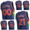 Gedrukt 75-jarig jubileum basketbal Tobias Harris Jersey 12 James Harden 1 Joel Embiid 21 Georges Niang 20 Tyrese Maxey 0 Danny Green 14 Heren Kinderen Dames Sportfans