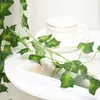 90cm Artificial Green Plants Hanging Ivy Leave Seaweed Grape Radish Fake Flowers Vine Home Garden Wall Party Holiday Decoration