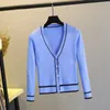 Slim Cardigan Damen strickt Pullover Frühling Herbst Mantel V-Ausschnitt Plus Größe Kleidung Langarm Dünne Pullover Kurze Mäntel1