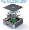 Mini PC GK3V Intel Celeron J4125 Quad Core DDR4 8GB 256GB SSD Windows 10 Skrivbord med HD VGA-port 1000m LAN BT Win10