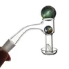 Mélangeur Spin Quartz Banger Clous Bord biseauté Tubes pliés Accessoires pour fumeurs 14mm 10mm Joint mâle Verre Marbre Rubis Perles Soudure de qualité américaine FWBQ02