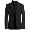 Moda uomo cappotti e giacche giacca maschile top misto lana giacca uomo giacca primavera elegante cappotto casual solido due bottoni 211122