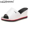 2021 Zomerstijl arriveerde sexy platform Wedges White Sandals Women Fashion Outdoor High Heel Female Slippers Gladiator Sandalen