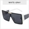 2021 Casual Fashion Siamese Sunglasses Men Women Square Big Frame Sun Glasses Retro Gradient Eyeglasses UV Women ins