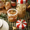 Pot de stockage scellé carrousel en verre Transparent, ensemble de récipients pour grains de café et grains, bouteille alimentaire scellée étanche à l'humidité pour noël