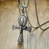 9pcs/partie Egyptian Life Cross Charms Wisianty Naszyjniki DIY Jewelry 23,6 cala Łańcuchy świąteczne Prezent 3 Kolor Wybierz T-40