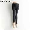 GCarol Dames Fleece Legging Gedrukt Doek Label Sleamless Fitness Winter Konijn Pluche Thermische Legging Koude Weerstand onder nul 211014