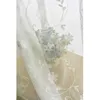 Cortina de janela de tule floral branco bordado para sala de estar Europeu Voile Sheer Cortina para cozinha cozinha cortinas 210712