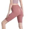Fit Taille Haute Yoga Shorts De Sport Hanche Push Up Femmes Plaine Nylon Doux Fitness Shorts De Course Tummy Control Workout Gym Shorts -40 H1221