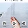 Autocollants de fenêtre Film de confidentialité Revêtements de porte amovibles givrés Blocage des UV Adhérence statique Adhésifs non adhésifs