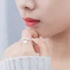Fresh Flower 925 Серебряный серебряный литерамент литературный подарок моды Корея Женщина -физолируемые открытые кольца