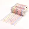 10PCS/Set Gold Foil Washi Tape Cute Masking Tapes Decorative Adhesive Sticker Scrapbooking DIY Stationery XBJK2105 2016