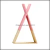 Autre décor décor jardin2021 style nordique triangle en bois belle tenture murale trigon stockage étagère à livres maison enfants chambre de bébé livraison directe