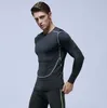 Heren T-shirt Tees Running Fitness Kleding Sneldrogend Sportkleding Lange Mouwen Compressie Training Stretch Slanke Panty Size S-2XL