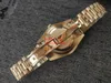 Luxe heren Watch Sapphire 218348 41 mm Diamond bezel Champagne Goud Mechanisch automatisch roestvrijstalen stalen armband Classic Watch Original Box Paper
