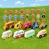 design wholesale Vehicle Toys wooden train set educational for kis DIY police car high school stage compatible