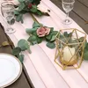 Chemin de Table Long en mousseline de soie, 68x300cm, pour fête de mariage, Banquets, nappe de maison, Arches, décoration de Table à gâteau