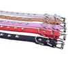 Dog Collars & Leashes Crystal Rhinestones Pu Leather Collar Adjustable Buckle Cute For Small Dogs Puppy Pet Neck Strap Size S M L
