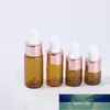 1/2/3/5 ML Mini flacon compte-gouttes en verre vide pour huile essentielle goutte pour les yeux or Rose ambre liquide d'aromathérapie 50 pièces