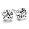 Sterling Silver Diamond Stick Earrings Women zircon Stud Ear Rings Wedding Fashion Jewelry Gift Will and Sandy