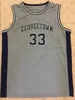 33 Patrick Ewing 1998-99 Maglie da basket del ritorno al passato della Georgetown University, ricami cuciti Personalizza qualsiasi numero e nome maglie