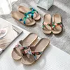 Slippers Summer Cross Linen For Ladies Indoor Home Quiet Soft Soled Sor Men Shoes