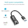 USB3.0 USB till RJ45 LAN Ethernet -adapter 10/100/1000 Mbps nätverkskort för Windows 10 MacBook Xiaomi Mi PC