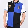 2022 new summer cross-border foreign trade sports and leisure pure cotton plus size short-sleeved shirt color-blocking male T-shir182s