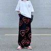 Mingliusili Y2K Spodnie Damskie Moda Jesień Gothic Szeroki Noga Pant Punk Streetwear Loose Casual Vintage Women Spodnie 211112