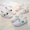 Meisjes Schoenen Tennis Sportieve Lopende Schoen Wit Kleine Daisy Flowers Children's Sportschoenen Kleine Kids Sneakers Gym Shose 210913