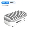 10 portar USB Charger Station Dock 120W 5V 2.4a Laddning för hem offentlig kontorsbalk