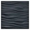 Art3d 50 x 50 cm schwarze Wandpaneele, PVC-Wellenbrett, strukturiert, schalldicht, für Wohnzimmer, Schlafzimmer (Packung mit 12 Fliesen)