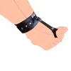 Bondages Sex PU Leather Hand Wrist to Thumbs Cuffs Belts BDSM Ankle Hogtie Strap with Toes Restraints 1122