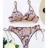 Sexy Snake Skin Bikini Mujer Animal Print Maillot de bain Brésilien Push Up String 2 pièces Ensemble Maillots de bain Femmes Sunmmer Beach Biquini 210611