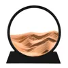 Timers 12" Moving Sand Art Picture Round Glass Flowing Frame 3D Deep Sea Sandscape In Motion Display Relaxing Home Drop